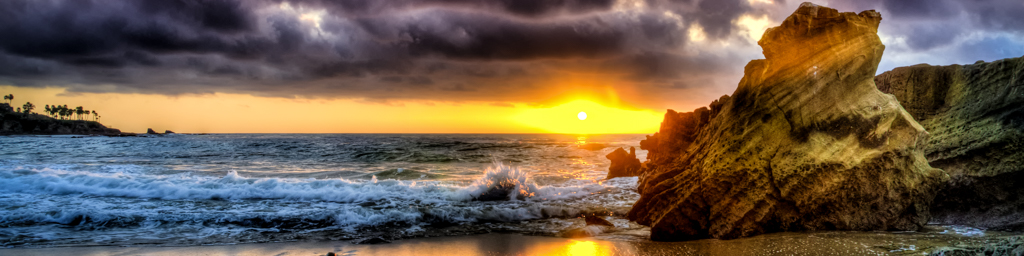 Sun Falling Into Water